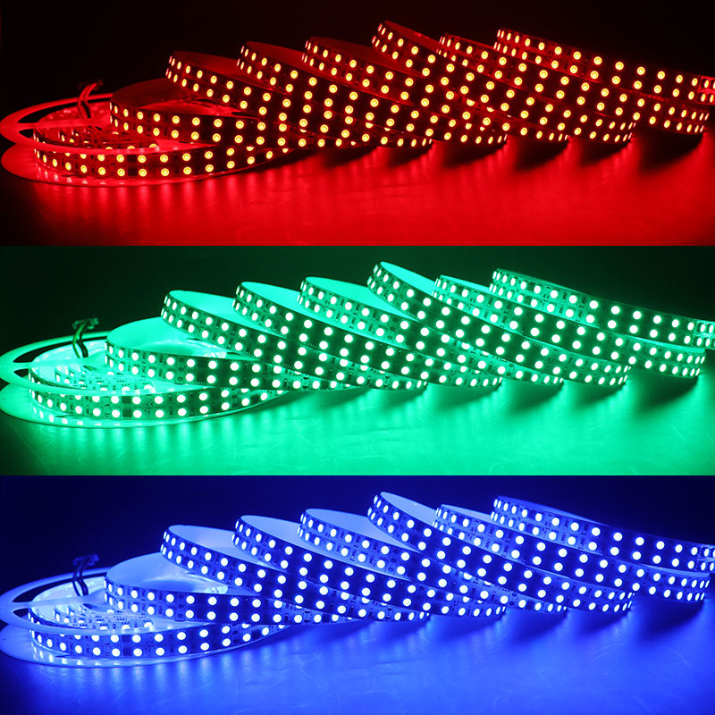DC24V WS2811 SMD5050 Double Row Addressable RGB LED Strip 168LEDs/m DC24V WS2811 SMD5050 Double Row Addressable RGB LED Strip 168LEDs/m